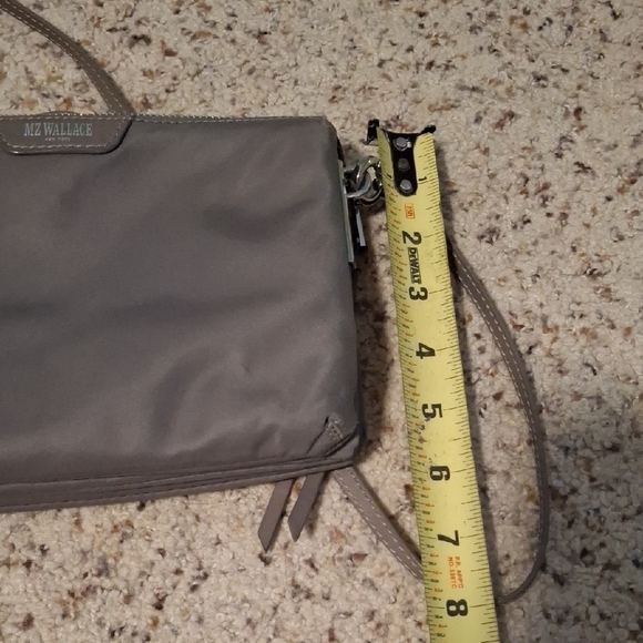 MZ Wallace nylon Pippa Gray Crossbody Bag